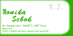 monika sebok business card